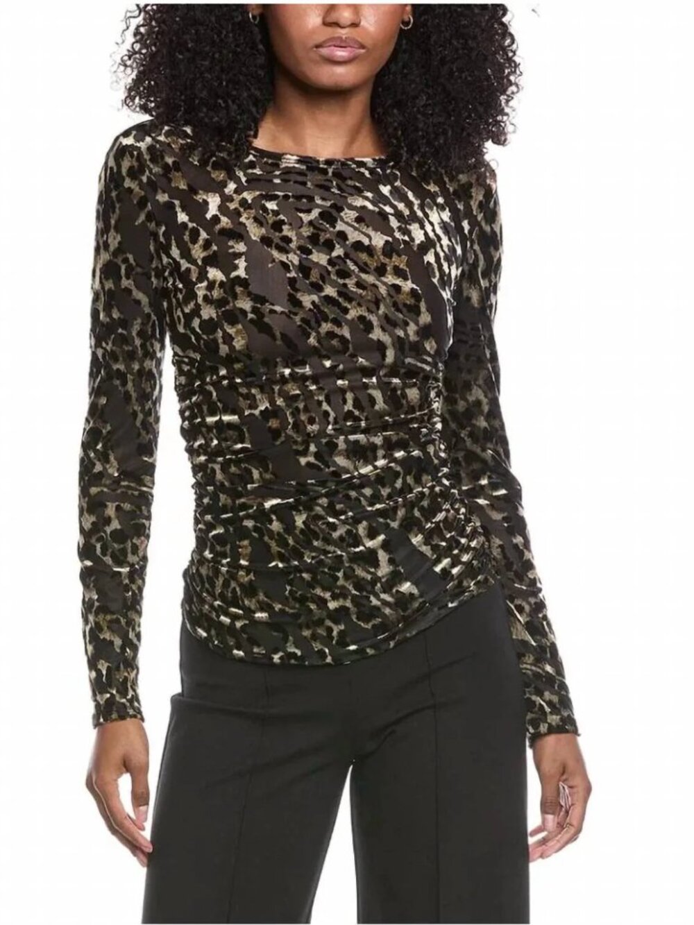 Ramy Brook Women's Stefania Velvet Mesh Blouse